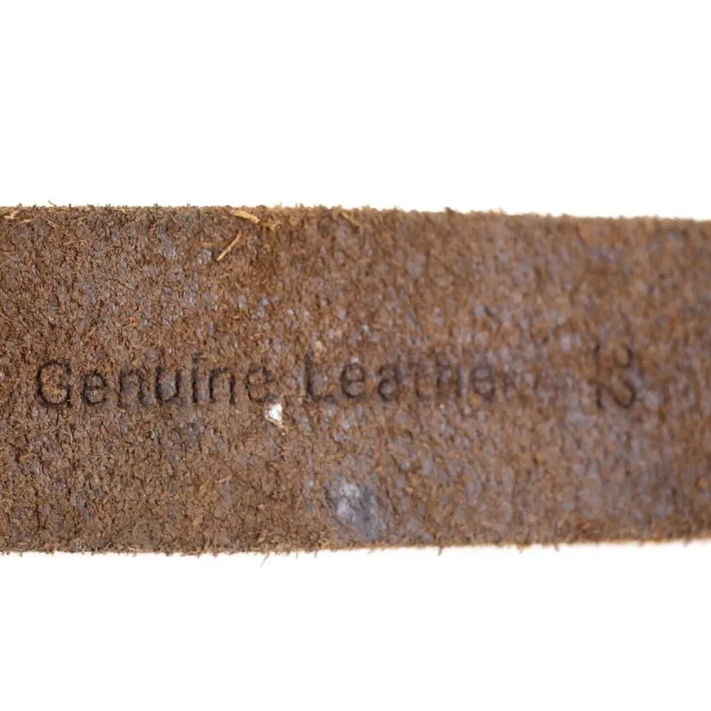 PEBBLED BROWN GENUINE LEATHER 1 3/8